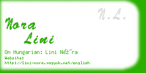 nora lini business card